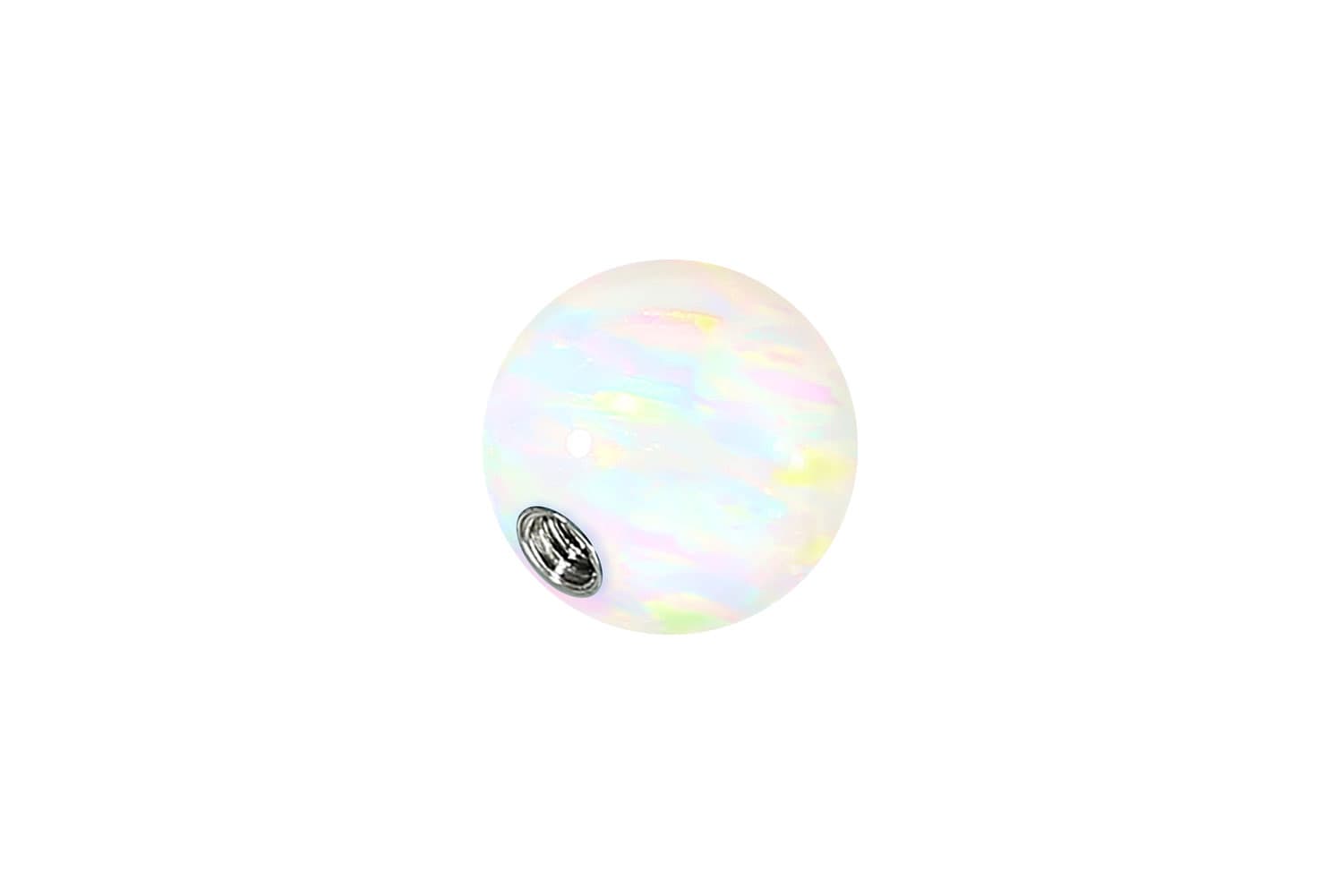 Synthetischer Opal Schraubkugel mit Chirurgenstahl-Gewinde von Piercingline